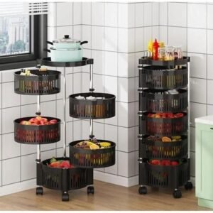 4 layers FruitsKitchen Storage Rack With Wheels