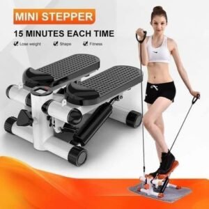 Quality Mini Stepper with Resistance Bands – LCD Monitor, Adjustable Height, Slip-Resistant Foot Plates