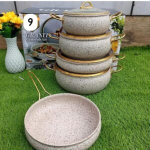 9 pcs granite coating cookware set