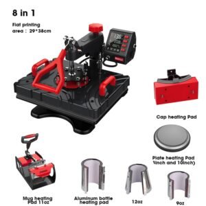 Heat press machine for branding 8 in 1