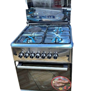 Roch Standing Cooker 3G+1E 6060 Electric Oven Stainless RECK-631-SS